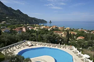 Images Dated 12th April 2012: Hotel pool near Agios Gordios Corfu, Ionian Islands, Greece