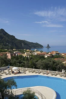 Images Dated 12th April 2012: Hotel pool near Agios Gordios Corfu, Ionian Islands, Greece