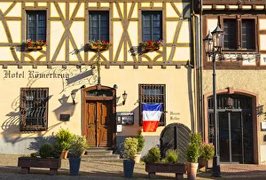 Hotel Romerkrug in Market Square, Oberwesel, Rhineland-Palatinate, Germany