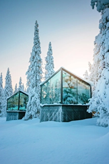 Cold Prints: Hotel in Ruka during winter in finnish Lapland, Finland
