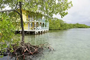Images Dated 29th May 2012: Hotel on stilts at Bastimentos Island, Bocas del Toro, Panama, Central America