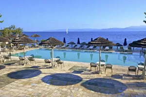 Images Dated 27th October 2015: Hotel Swimming Pool, Paxos, The Ionian Islands, Greek Islands, Greece, Europe