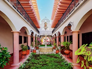 Pueblo Magico Prints: Hotel Zaci, Valladolid, Yucatan State, Mexico
