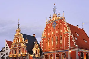 Vecriga Prints: House of the Brotherhood of the Blackheads dating back to 1334, a Unesco World Heritage