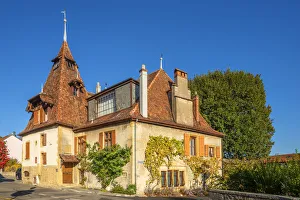 Painter Prints: House of the painter Gustave Jeanneret, Cressier, Neuchatel, Switzerland