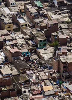 House Roofs seen from the San Cristobal Hill, Lima, Peru
