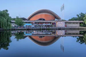 Mirror Image Prints: House of World Cultures at dawn, Berlin, Germany