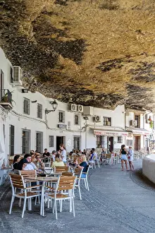 Pueblo Blanco Prints: Houses built into a rock, Setenil de las Bodegas, Andalusia, Spain