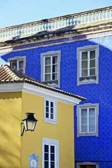 Colours Gallery: Detail of houses in the historic village of Sintra. Portugal