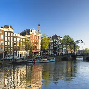 Amsterdam Prints: Houses along Kloveniersburgwal canal, Amsterdam, Netherlands