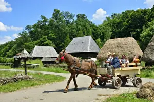 Maramures Prints: Houses of Maramures. ASTRA Museum of Traditional Folk Civilization, an open-air museum
