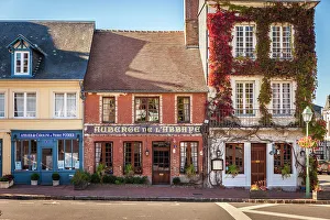 Houses in the old town of Beaumont-en-Auge, Calvados, Normandy, France