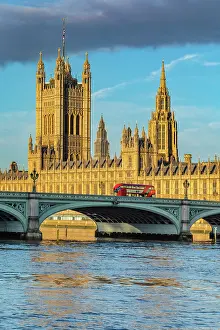 Thames Prints: Houses of Parliament with Westminster Bridge, London, England
