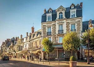 Square Gallery: Houses on Place Morny in the center of Deauville, Calvados, Normandy, France