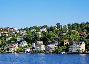 Images Dated 1st February 2022: Houses at the shore of Lake Malar, Stockholm, Stockholm County, Sweden