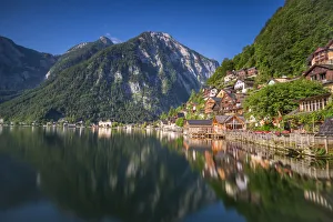 Residential Building Prints: Houses on slope near Lake Hallstatt