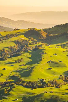 Appenzell Prints: Houses on the slopes, Appenzell Innerrhoden, Switzerland
