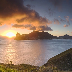 Hout Bay at sunset, Cape Town, Western Cape, South Africa