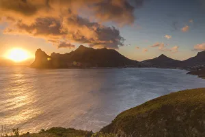 Hout Bay at sunset, Cape Town, Western Cape, South Africa