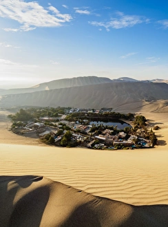 Atacama Prints: Huacachina Oasis, elevated view, Ica Region, Peru