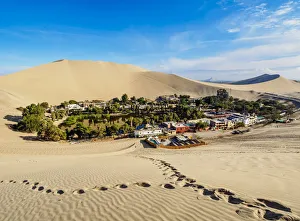 Huacachina Oasis, elevated view, Ica Region, Peru