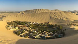 Desolate Gallery: Huacachina oasis before sunset, Ica Region, Peru