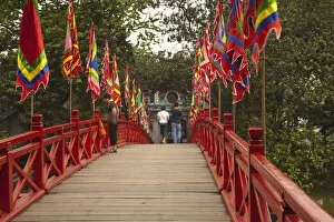 Huc Bridge, Hoan Kiem Lake, Hanoi, Vietnam