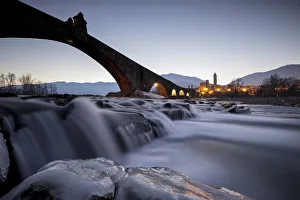 Hunchbacked Devil bridge in Bobbio, Trebbia Valley, Piacenza, Emilia Romagna, Italy