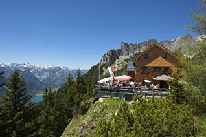 Mountain Lodge Prints: Hut Erfurt, Lake Achensee, Tyrol, Austria