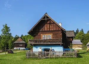 Slovakian Prints: Hut in Open Air Museum at Stara Lubovna, Presov Region, Slovakia
