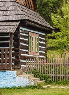 Hut in Open Air Museum at Stara Lubovna, Presov Region, Slovakia