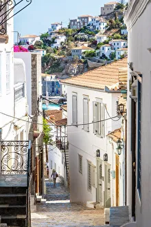 Poeple Prints: Hydra Town, Hydra (Ydra), Saronic Islands, Greece