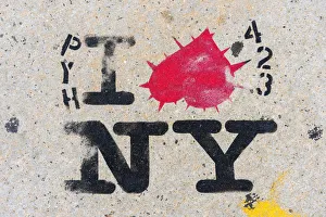 Chelsea Prints: I love New York graffiti, New York, USA