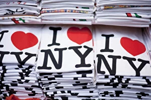 Images Dated 22nd October 2009: I love New York T-shirts, Manhattan, New York City, USA