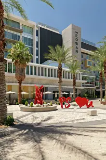 Palm Springs Prints: I love Palm Springs Sign, Kimpton Rowan Palm Springs Hotel, Palm Springs, California, USA