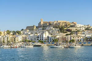Images Dated 3rd March 2022: Ibiza old town featuring the castle of Ibiza, Ibiza, Balearic Islands, Spain