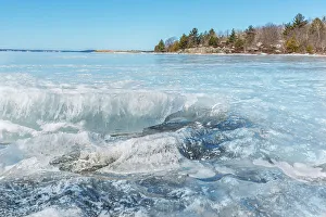 Breaking Prints: Ice breaking up on Georgian Bay, Parry Sound, Ontario, Canada