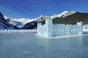 Images Dated 20th April 2023: Ice Castle on Lake Louise. Banff National Park, Alberta, Canada