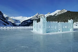 Images Dated 20th April 2023: Ice Castle on Lake Louise. Banff National Park, Alberta, Canada