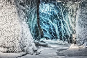 Texture Prints: Ice details from an iceberg off Eastern Spitsbergen coast, Svalbard