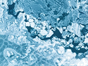 Outodoor Prints: Ice formations formed in the fjord during a cold winter day