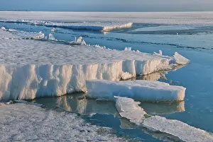 Winnipeg Beach Prints: Ice on Lake Winnipeg Winnipeg Beach, Manitoba, Canada