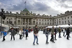 Images Dated 16th December 2008: Ice Skating, Somerset House, Strand, London, England