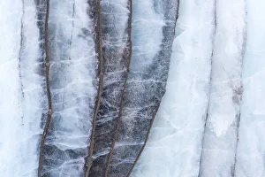 Nordic Prints: Ice texture on a glacier at Svalbard Islands, Norway, Europe