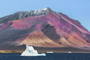 Iceberg and fjord walls - Greenland, Northeast Greenland National Park, Ymer Island