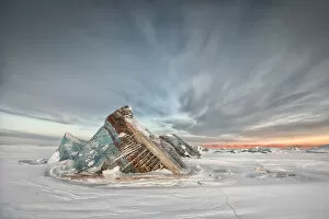 Northern Region Gallery: Iceberg in the frozen sea, Spitsbergen East Coast, Svalbard