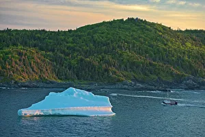 Newfoundland Prints: Iceberg in La Scie Harbour off the Atlantic Ocean