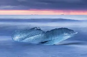Abstract Prints: Iceberg in the sea, near Jokulsarlon glacial lagoon, Iceland