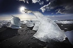 Icebergs on Jokulsarlon Beach, Iceland