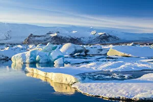 Images Dated 8th April 2013: Icebergs, Jokulsarlon Glacier Lake, South Iceland
